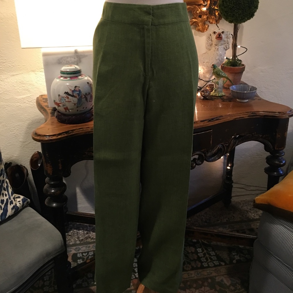 Eileen Fisher Irish Linen Cropped Pants Size XL